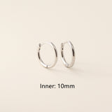 S925 Sterling Silver Minimalist Earring Hoops, Polished Gold Ear Rings, 5~14mm Sizes, Fashion Earring Jewelry AL1287