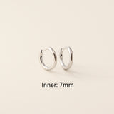 S925 Sterling Silver Minimalist Earring Hoops, Polished Gold Ear Rings, 5~14mm Sizes, Fashion Earring Jewelry AL1287