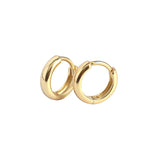 Thick S925 Sterling Silver Minimalist Earring Hoops, Polished Gold Ear Rings, 5~9mm Sizes, Fashion Earring Jewelry AL1288