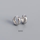 Thick S925 Sterling Silver Minimalist Earring Hoops, Polished Gold Ear Rings, 5~9mm Sizes, Fashion Earring Jewelry AL1288
