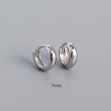 Thick S925 Sterling Silver Minimalist Earring Hoops, Polished Gold Ear Rings, 5~9mm Sizes, Fashion Earring Jewelry AL1288