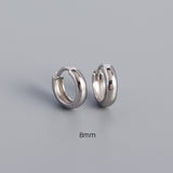 Thick S925 Sterling Silver Minimalist Earring Hoops, Polished Gold Ear Rings, 5~9mm Sizes, Fashion Earring Jewelry AL1288