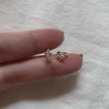 925 Sterling Silver Four Leaf Clover Hoop Earrings Zircon Earring, Lucky Lady Fashion Jewelry AL852