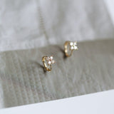 925 Sterling Silver Four Leaf Clover Hoop Earrings Zircon Earring, Lucky Lady Fashion Jewelry AL852