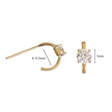 925 Sterling Silver Four-Claw Zircon 3mm Stud Earrings Small CZ Post Earrings, Lady Fashion Jewelry AL854