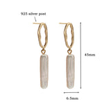 Baroque Bar Natural Fresh Pearl Earrings Irregular Hoop 925 Silver Post Pearl Earrings Jewelry AL884