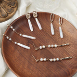 Baroque Bar Natural Fresh Pearl Earrings Irregular Hoop 925 Silver Post Pearl Earrings Jewelry AL884