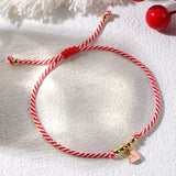 Bohemian Rainbow Oil Drip Heart Gold Beads Adjustable Martis Bracelet, Friendship Bracelet Handmade Jewelry AL893