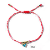 Bohemian Rainbow Oil Drip Heart Gold Beads Adjustable Martis Bracelet, Friendship Bracelet Handmade Jewelry AL893
