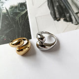 Gold Exaggerated Open Cross Drop Wrap Ring, Adjustable Size, Chunky Women Ring AL904