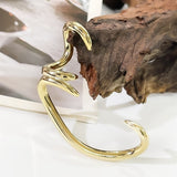 1 pcs of Gold Plated Brass Irregular Wrap Ear Cuff No Piercing, Cartilage Ear Cuffs Earring AL910