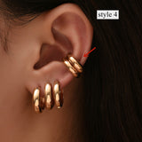 1 pcs of Gold Plated Brass Irregular Wrap Ear Cuff No Piercing, Cartilage Ear Cuffs Earring AL910