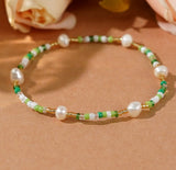 Bohemain Rainbow Fresh Water Pearl & Miyuki Beads Friendship Bracelet, Handmade Boho Summer Jewelry AL965