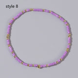Bohemian Skinny Rainbow Miyuki Beads Stretch Bracelet, Couple Friendship Bracelet, Handmade Boho Summer Jewelry AL968