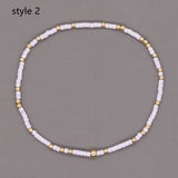 Bohemian Skinny Rainbow Miyuki Beads Stretch Bracelet, Couple Friendship Bracelet, Handmade Boho Summer Jewelry AL968