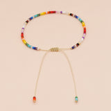 Beach Bohemian Skinny Miyuki Beads Bracelet, Adjustable, Handmade Friendship Boho Summer Jewelry AL991