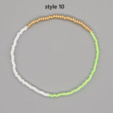 Tricolor Bohemian Skinny Miyuki Beads Bracelet, Adjustable, Handmade Friendship Boho Summer Jewelry AL993
