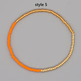 Tricolor Bohemian Skinny Miyuki Beads Bracelet, Adjustable, Handmade Friendship Boho Summer Jewelry AL993