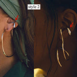 1 pcs of Gold Plated Brass Irregular Wrap Ear Cuff No Piercing, Cartilage Ear Cuffs Earring AL910