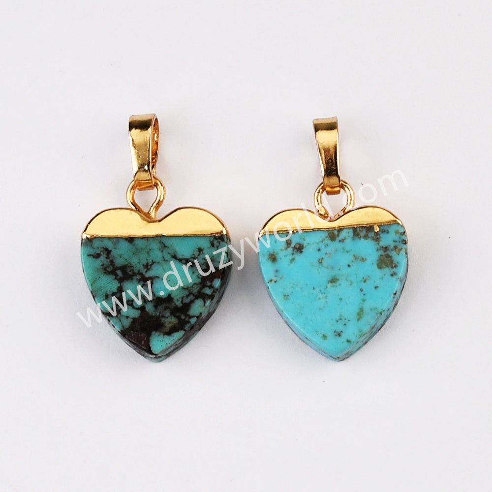turquoise heart pendant