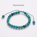 6mm Natural Labradorite Beaded Adjustable Bracelet, Gemstone Jewelry Bracelet HD0384