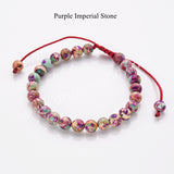 6mm Natural Labradorite Beaded Adjustable Bracelet, Gemstone Jewelry Bracelet HD0384