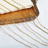16~18" Stainless Steel DIY Chain Necklace, 18K Real Gold Plated, Making Jewelry Findings AL733