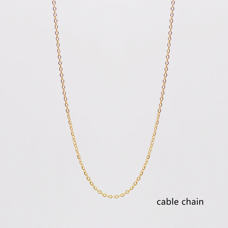 16~18" Stainless Steel DIY Chain Necklace, 18K Real Gold Plated, Making Jewelry Findings AL733