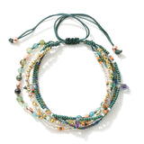 Bohemian Layers Rainbow Natural Stones & Miyuki Beads Bracelet, Handmade Boho Jewelry AL637