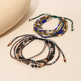 Bohemian Layers Rainbow Natural Stones & Miyuki Beads Bracelet, Handmade Boho Jewelry AL637