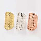 Gold Plated Brass Hammered Band Rings, Silver Ring Blank Setting, Accessories Jewelry Making Finding PJ671