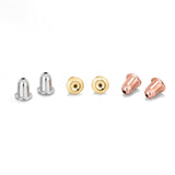 20pcs 925 Sterling Silver Ear Backs Nuts Stoppers, Gold Plated Butterfly Ear Nuts Bullet Ear Back Findings AL816