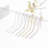 5 Pairs of 925 Sterling Silver Threader Earrings Findings, Box Chain Earwire Thread with Open Jump Ring, DIY Jewelry Making PJ156