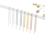 5 Pairs of 925 Sterling Silver Threader Earrings Findings, Box Chain Earwire Thread with Open Jump Ring, DIY Jewelry Making PJ156