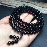 Natural Black Obsidian Bracelet with Multi-Layers of Buddhist Beads AL005