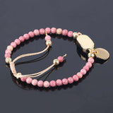 Natural Stone 4mm Beads Adjustable Woven Bracelet AL118
