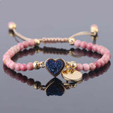 Natural Stone 4mm Beads Adjustable Woven Bracelet AL118