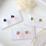 Gold Plated Claw Natural Birthstone Stud Eartrings, Strawberry Quartz Peridot Garnet Earrings, Healing Gemstone Jewelry BT009