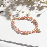 Pink Natural Freshwater Pearl Bracelet AL313