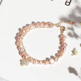 Pink Natural Freshwater Pearl Bracelet AL313