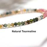 Natural Tourmaline 2 layers Tiny Bead Bracelet AL314