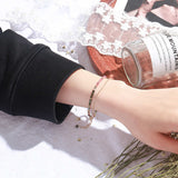 Natural Tourmaline 2 layers Tiny Bead Bracelet AL314