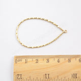 10 Pcs Big Gold Plated Brass Teardrop Charm Findings PJ250