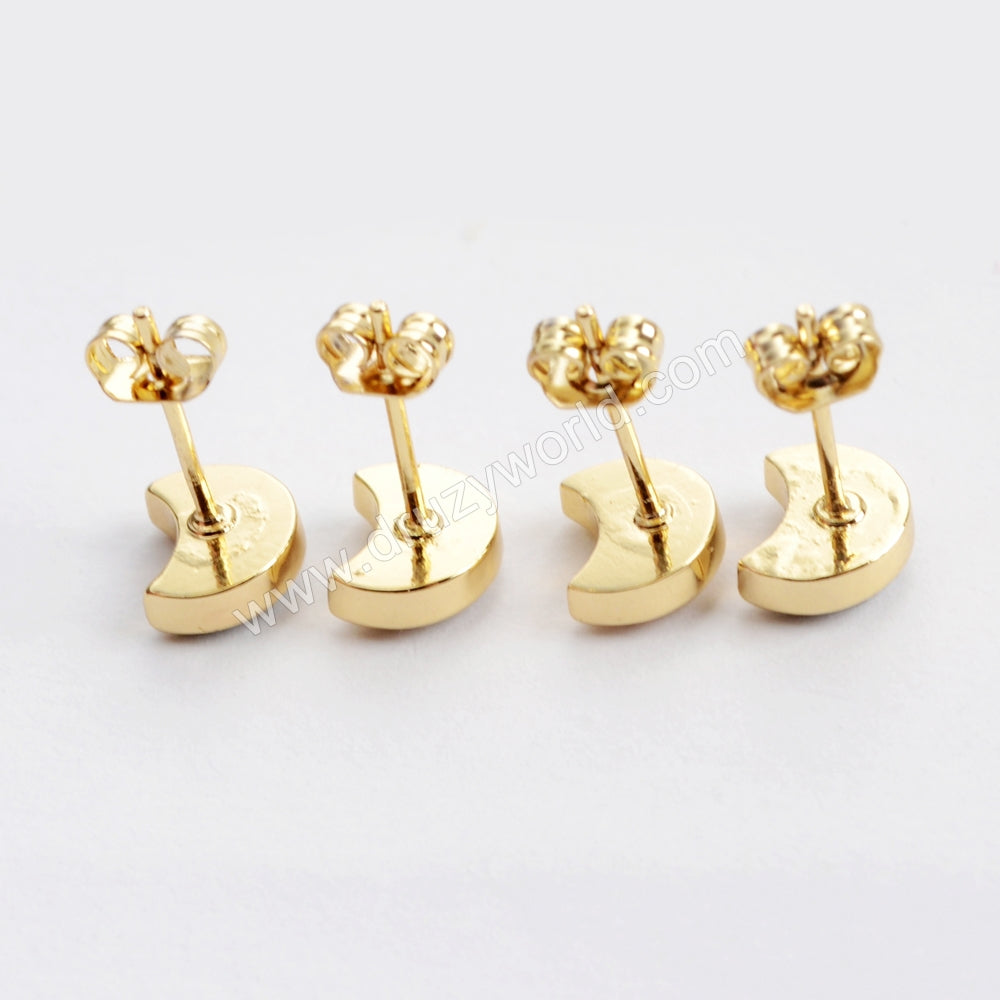 Druzy Earrings Gold