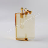 Natural Multi-kind Stones Perfume Bottle Pendant Gold Plated WX1300