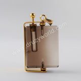 Natural Multi-kind Stones Perfume Bottle Pendant Gold Plated WX1300