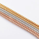 Gold Plated 2mm Thin Box Chain Necklace PJ268-G