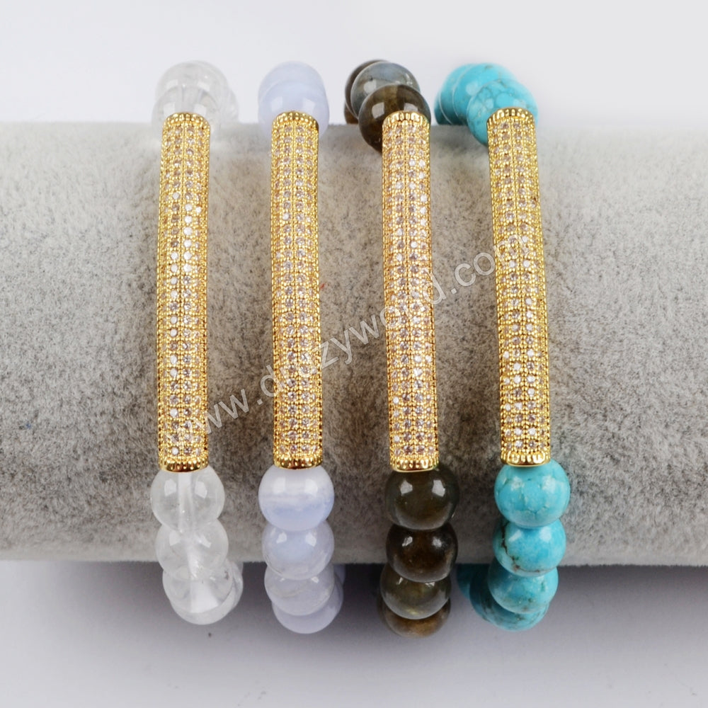 diamond gemstone beads bracelets.