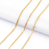 Gold Plated 2mm Thin Box Chain Necklace PJ268-G