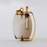 Natural Multi-kind Stones Perfume Bottle Pendant Gold Plated WX1302